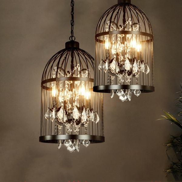 Antique Iron Luxury Vintage Cage Pendant Light  6500k 50/60 Hz For Coffee