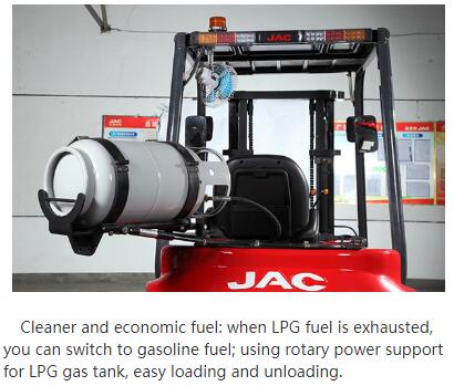 Small Tonnage 1 Ton LPG Forklift Trucks Easy Operation One Year Warranty