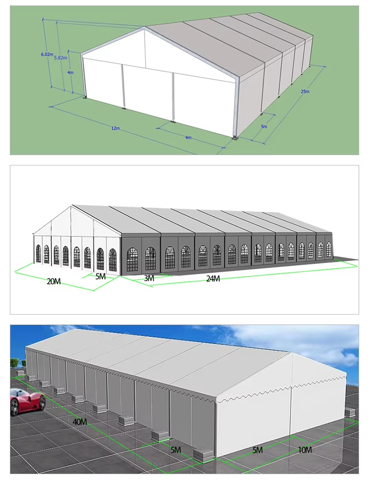 Aluminum Structure Warehouse Large Frame Industrial Tent Buildings Snow Resistant