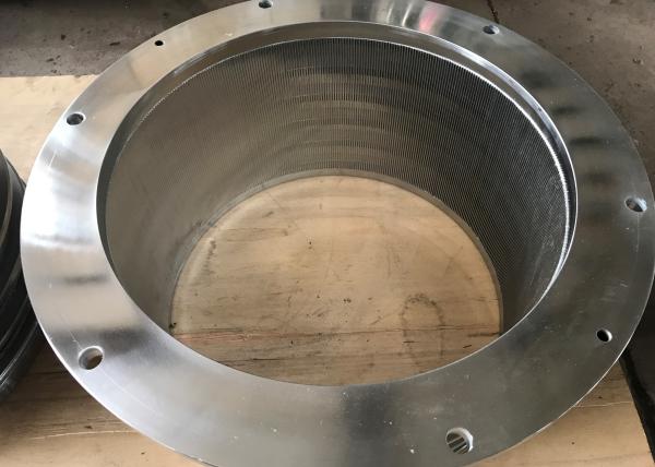 Slot / Hole Type Pressure Screen Basket Rotary Drum Sieve Stainless Steel 304 / 316L Material