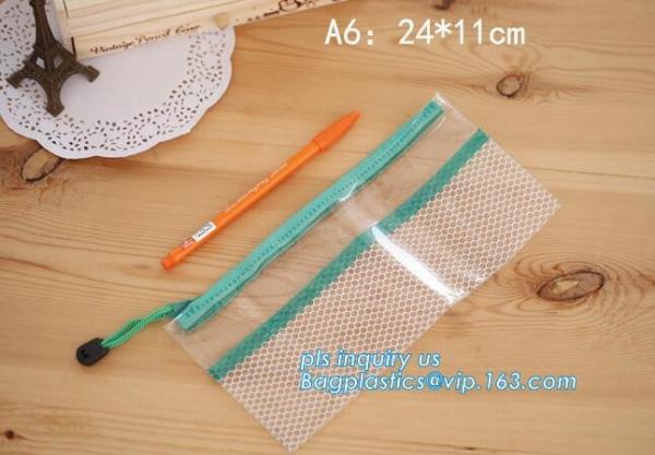 Customize Mesh PVC Pencil Bag A4 Travel Passport Pouch, Plastic k document file bag