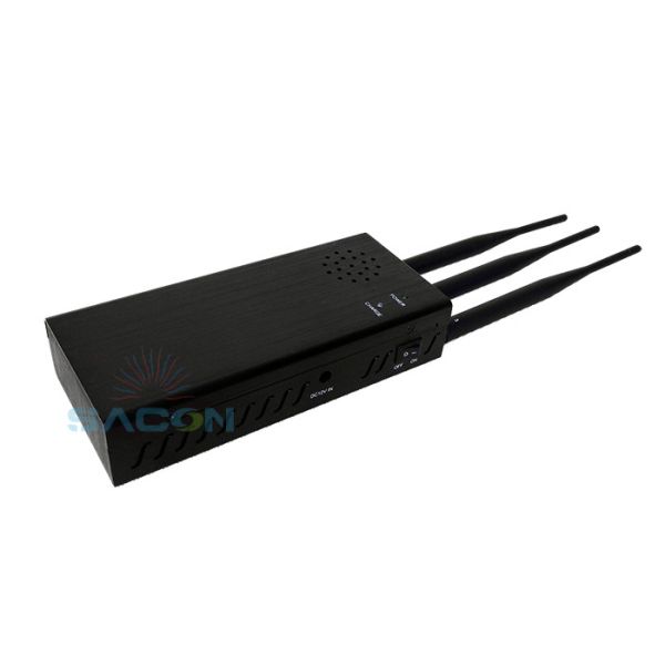 Portable 10W High Power Signal Jammer with 8000mAh Battery and Omni-Directional Antenna for Car Remote Blocking
