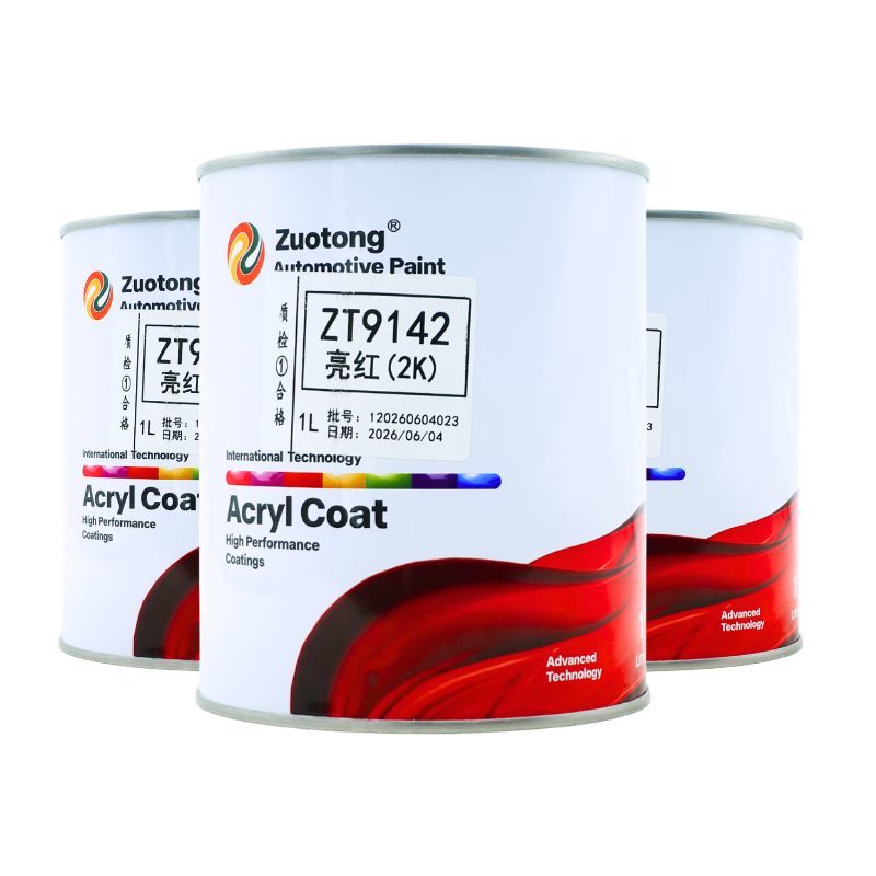Zuotong ZT9142 Bright Red 2K Car Paint Direct Gloss Acrylic Polyurethane Auto Body Refinish Topcoat
