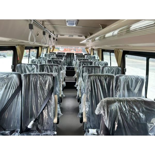 China Minibus 30 Seats Cummins Engine Diesel A/C New LHD Euro 2 Emission Use In Ghana
