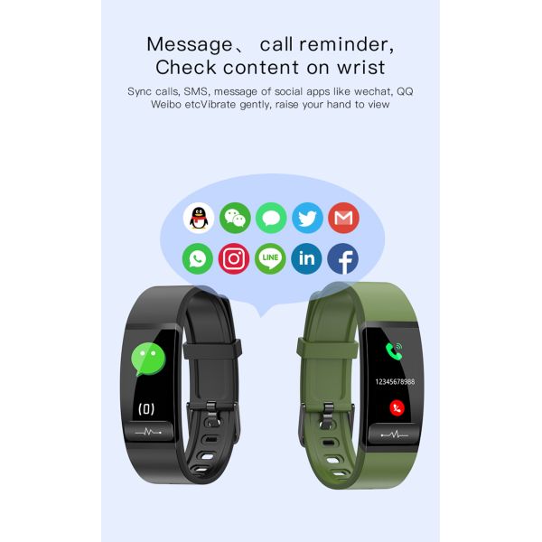 NRF52832 Chip Sport Smart Body Thermometer Bracelet For Men Women