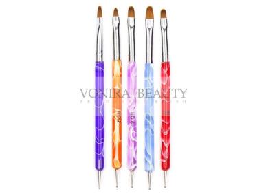 Dual Ended Acrylic Nail Design Brushes With UV Gel Rhinestone Nail Art Dotting Pen