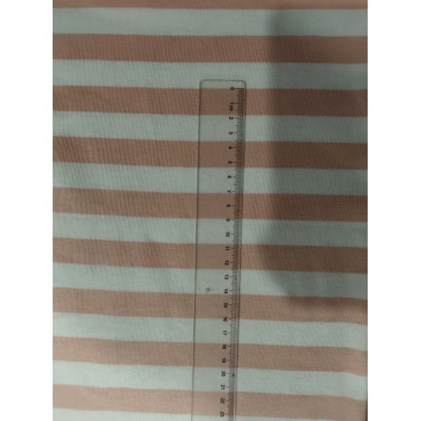 Tecido de material listrado suave e respirável para uso casual