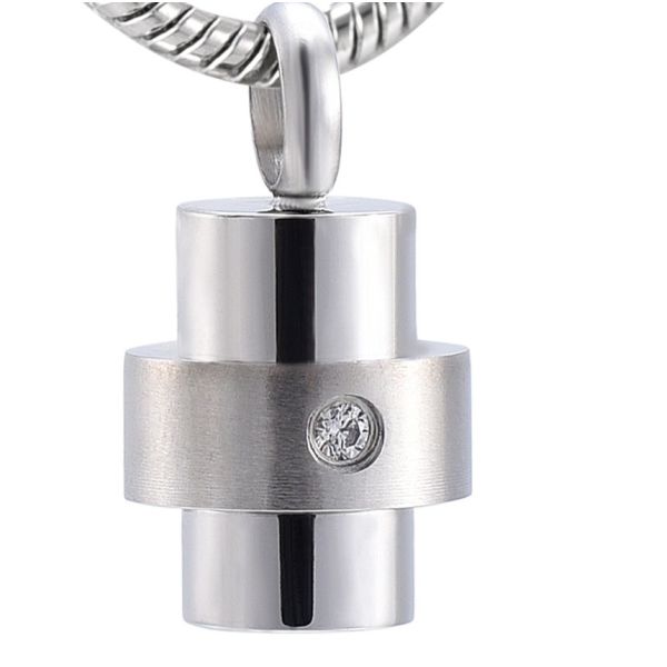 Cremation Cross Necklace for Ashes Stainless Steel Locket Keepsake Memorial Urns Gift