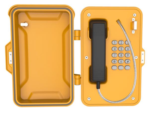 Dustproof Industrial Weatherproof Telephone ,  Lockable Emergency Industrial Wall Phone Box