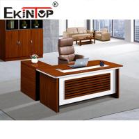 Escritorio ejecutivo superior de chapa de madera y escritorio de oficina de madera de silla con archivador