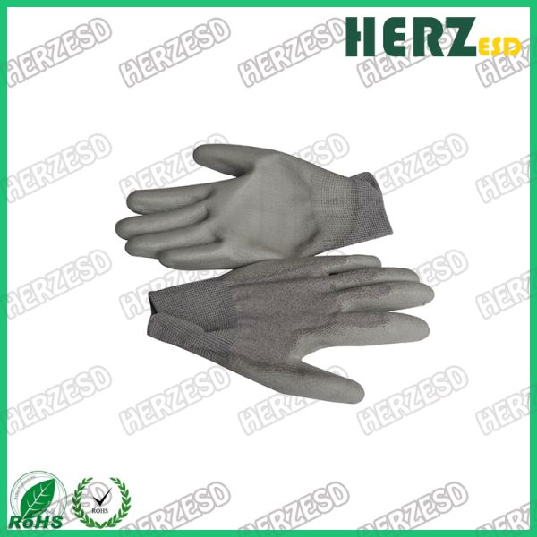 Top Quality Palm Coated Anti Static Nylon Carbon Fiber Top Finger ESD Gloves for Electronic Antistatic Gloves