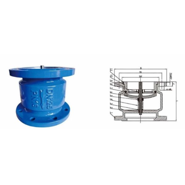 HC41X Silencing Check Valve DN100 Flexible Opening / Closing , Horizontally /