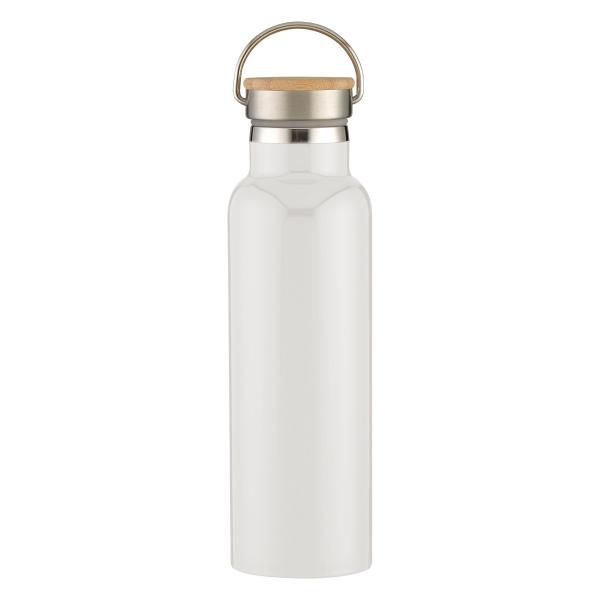 Vacuum Insulated Stainless Steel Flask Bottle 21OZ With Bamboo Lid Unbreakable