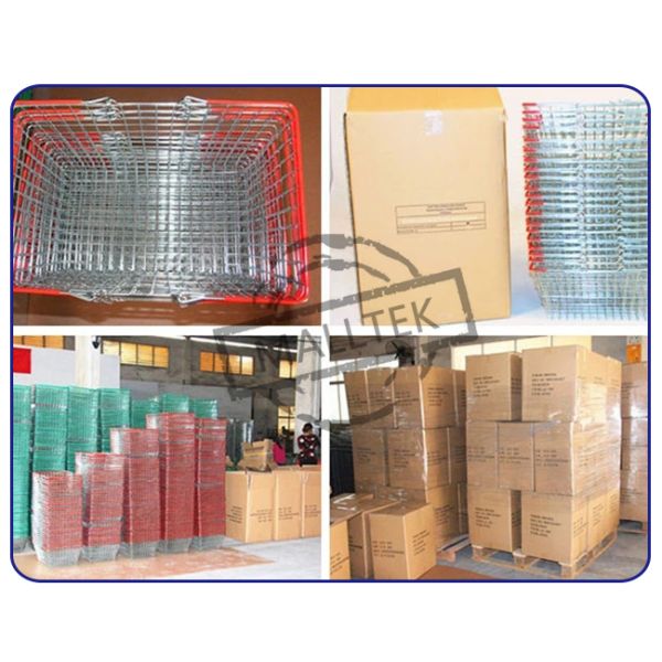 Супермаркет Бутик Металлическая проволока Корзины / Косметика Магазин Продовольственная корзина