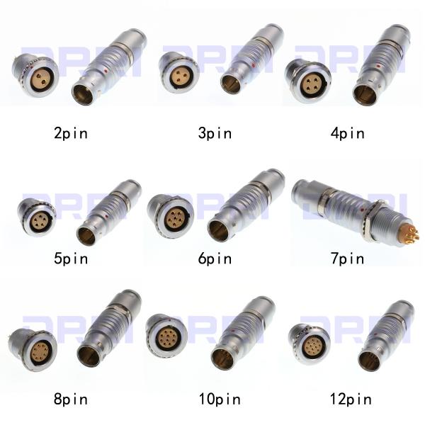 Multipole Metal Wire Connectors , Circular Metal Connectors 2B FGG EGG