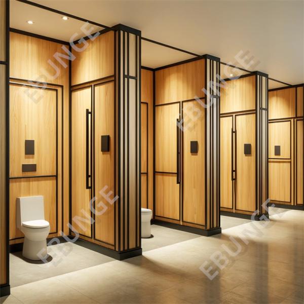 Easy to Clean Fire Rated Toilet Cubicle Partition with Hinged Door