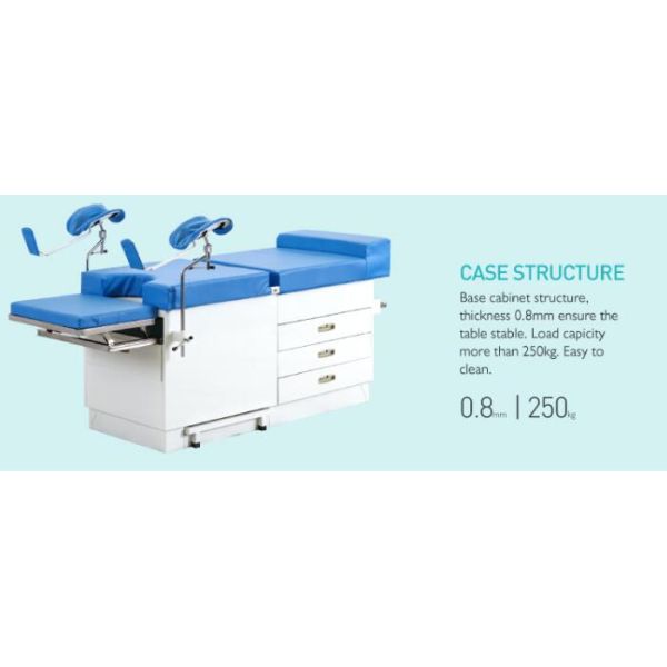 Adjustable Hospital Exam Table Patient Examination Medical Bed With Cabinet