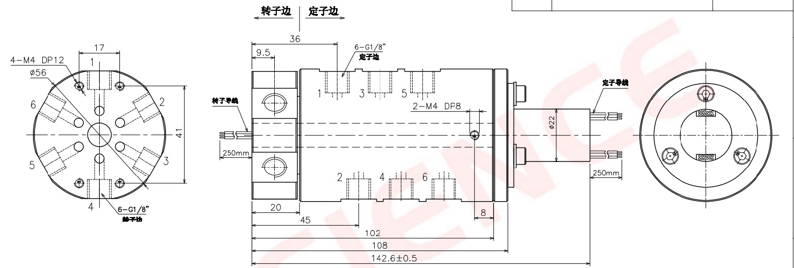 Многофункциональная 24 схемы вращающийся соединение Пневматический 6 проходов Простая установка / обслуживание