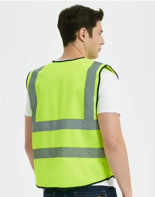 Отражающее наружное ИПП Безопасное рабочее белье Zipper Pockets Vest Для строительных компаний