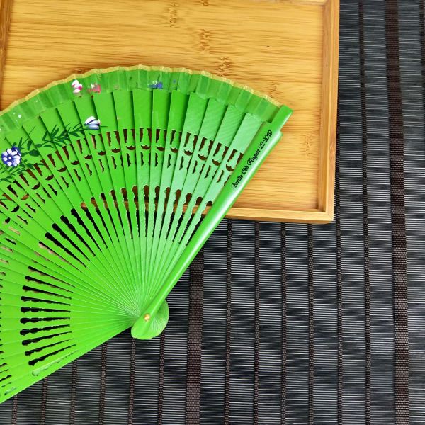 Customize Motif Spanish Hand Painted Wooden Folding Spanish Fans