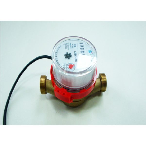 Dry Dial Single Jet Water Meter Brass Hot Water With Remote Reading