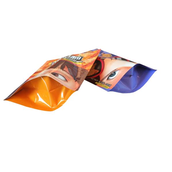 Customized food grade printed stand up aluminum foil powder packaging bag plastic mylar zipper doypack