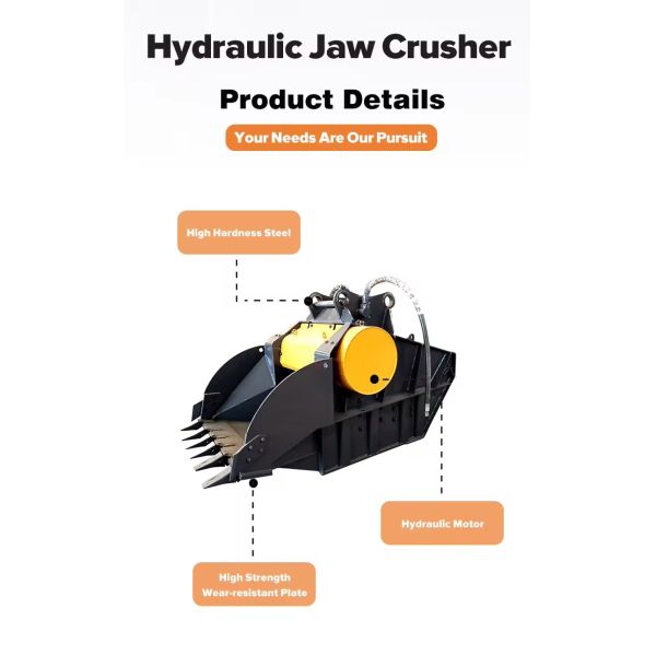 Excavator Concrete Crusher Bucket Excavator Hydraulic Jaw Crusher Bucket Excavator Crushing Bucket