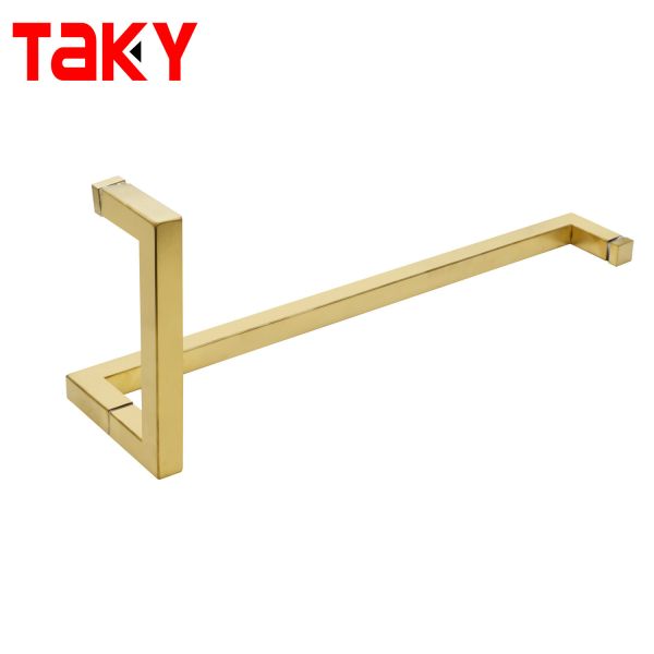 Hot Sale Stainless Steel 304 Gold Shower Handle Bathroom L Shape Square Pull Handle
