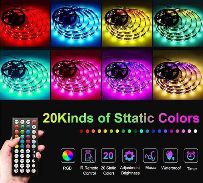 4Pin RGB Light Strip Controller Интеллектуальная музыка Bluetooth 44 клавиатуры дистанционное управление
