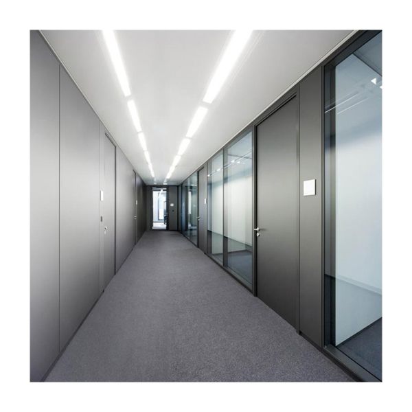 Top Supported Manually Operated Office Glass Partition Wall with Convenient Operability and Tempered Glass