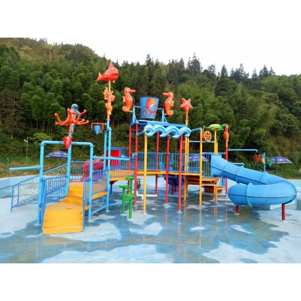 Attractive Water Park Equipment Marine Theme Style Construction Play House
