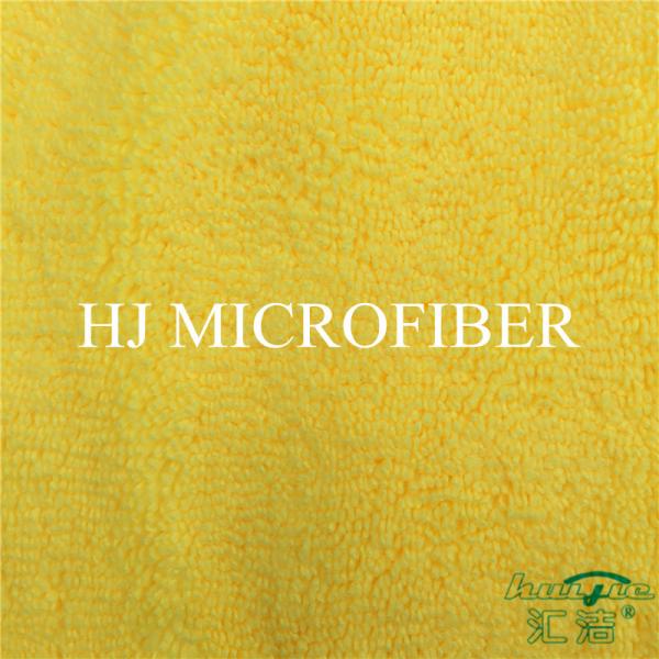 Toalha coral grossa super da tela do velo de Microfiber da cor amarela para toalhas de limpeza do carro