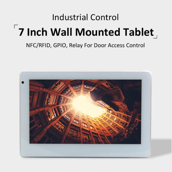 Android Rooted Wall Installed 7 Inch HMI Control Touch Panel Support Ethernet POE DC In Power