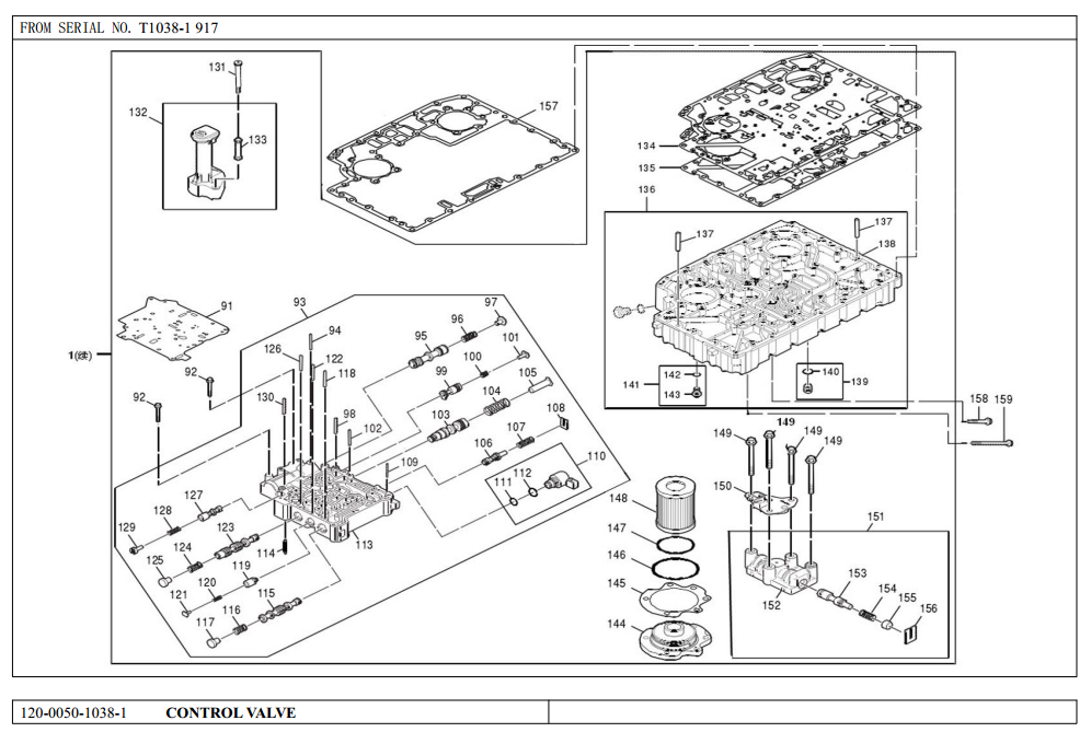 terex 29546519 CONTROL VALVE ASSY for terex tr35A truck spare parts