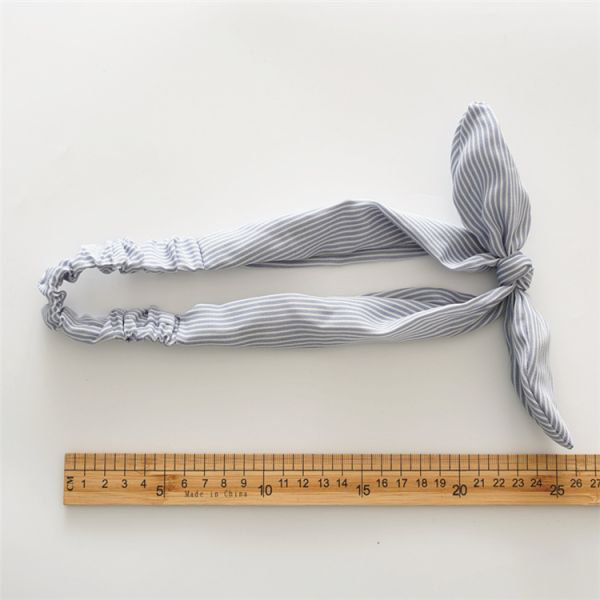 Wire rabbit ears pinstripe elastic unique hair bands women's updo knot headband accessories wholesale