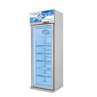 Congelador vertical de la exhibición de las puertas de cristal del supermercado 1/2/3 para el helado