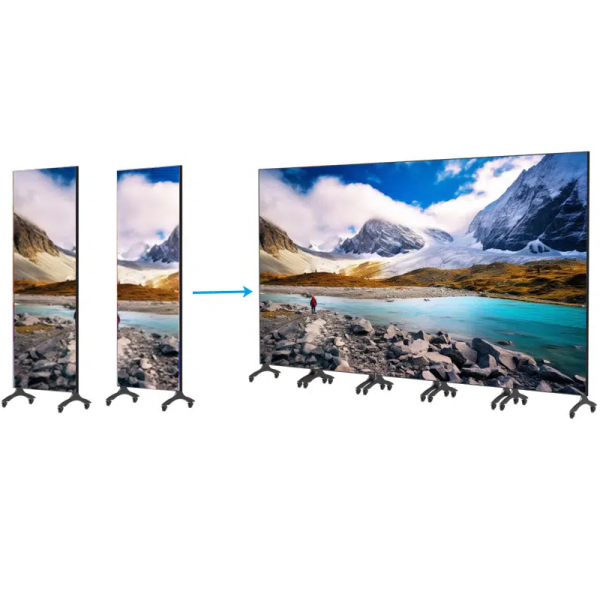 P1.25 P1.5 Indoor LED Poster Display Foldable Double Sided Digital Signage ABXING FS