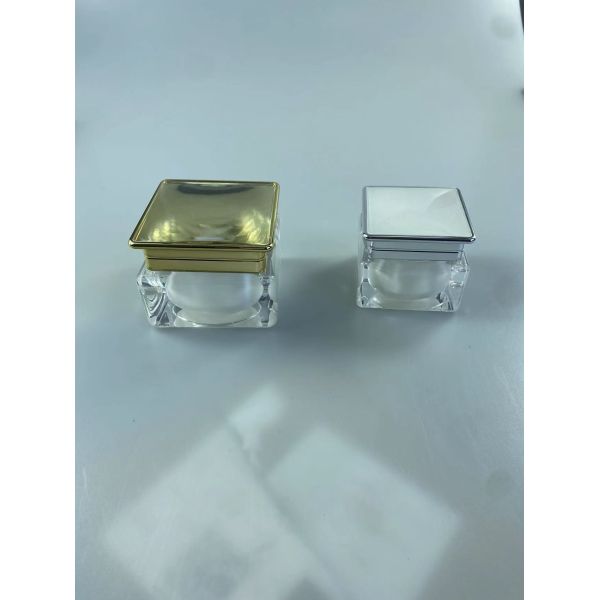 Шелковые печатные бутылки косметические 30g/50g квадратные акриловые бутылки для конечного макияжа