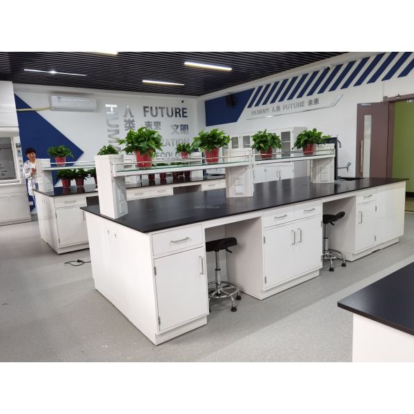 School Laboratory Furniture Bench Table with Anti-Microbial and Fireproof Advantage