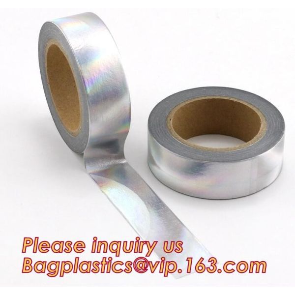 foil washi tape holographic foil washi tape,Gold Laser Decorative Reflective Customized Washi Tape,Decorative Adhesive T