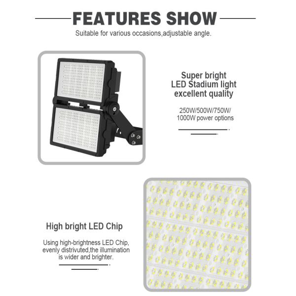 Стенный футбольный питч Теплый белый 200w светодиодный светодиодный свет 5054 SMD AC 600w 800w