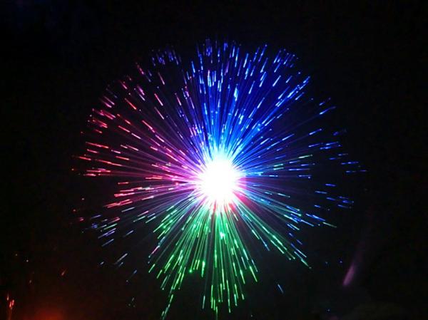 Colorful lights All over the sky star Small night light fiber fireworks flower show
