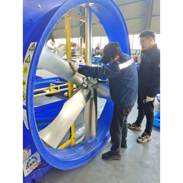 Grande ventilador de resfriamento de ar de circulação de escape industrial de lâmina de alumínio ventilador de criação de aves de capoeira