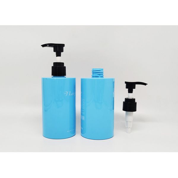 500ml Blue PET Plastic Shampoo Shower Gel Bottle With Lotion Pump