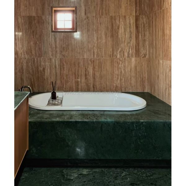 Calcite Dark Green Marble for Modern Design Villa Bathroom Sink and Dining Table