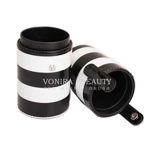 Leather Holder Makeup Brush Bag Travel Jar Cup / Makeup Travel Case