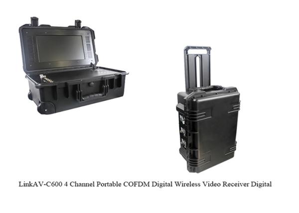 Récepteur visuel tactique de COFDM HDMI CVBS avec les appuis HDD de batterie et d'affichage et l'enregistrement de la carte de TF
