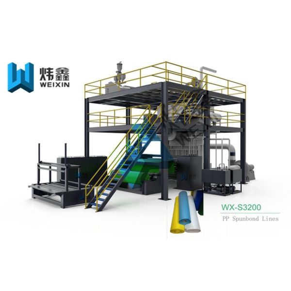 SS 3200 PP Non Woven Fabric Machine / PP Spun Bonded Fabric Extruder Line
