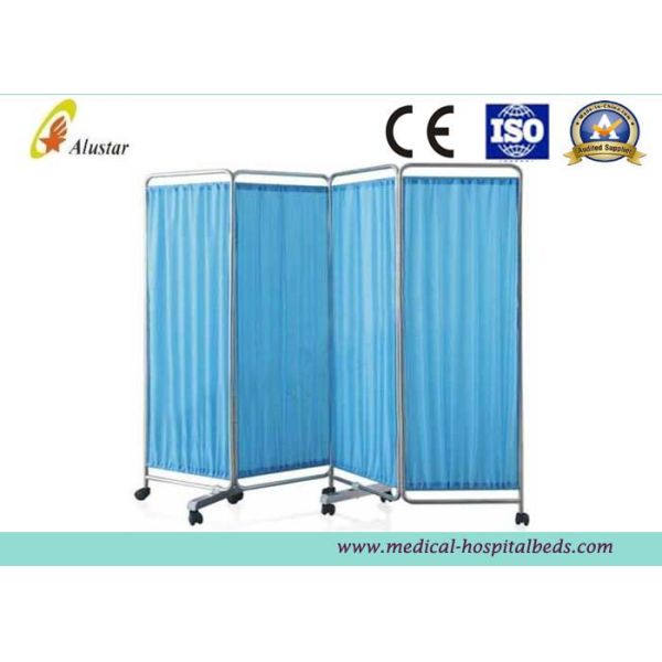 Color Optional Portable Stainless Steel Hospital Healthcare Privacy Screens (4 Panel) ALS-WS04
