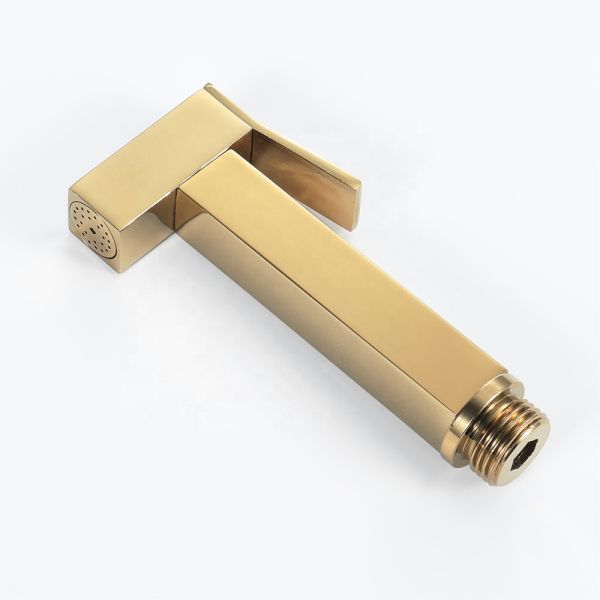 Gold Bathroom Cleaning Tool Toilet Bidet Diaper Spray Shower Head Nozzle Toilet Clean